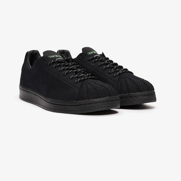 Adidas x Pharrell Williams GX0195  Superstar Primeknit Sneaker Shoe Black - Picture 1 of 6